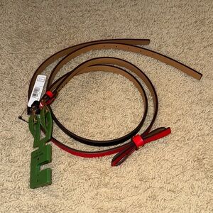 kate spade Red and Black Slim Belts